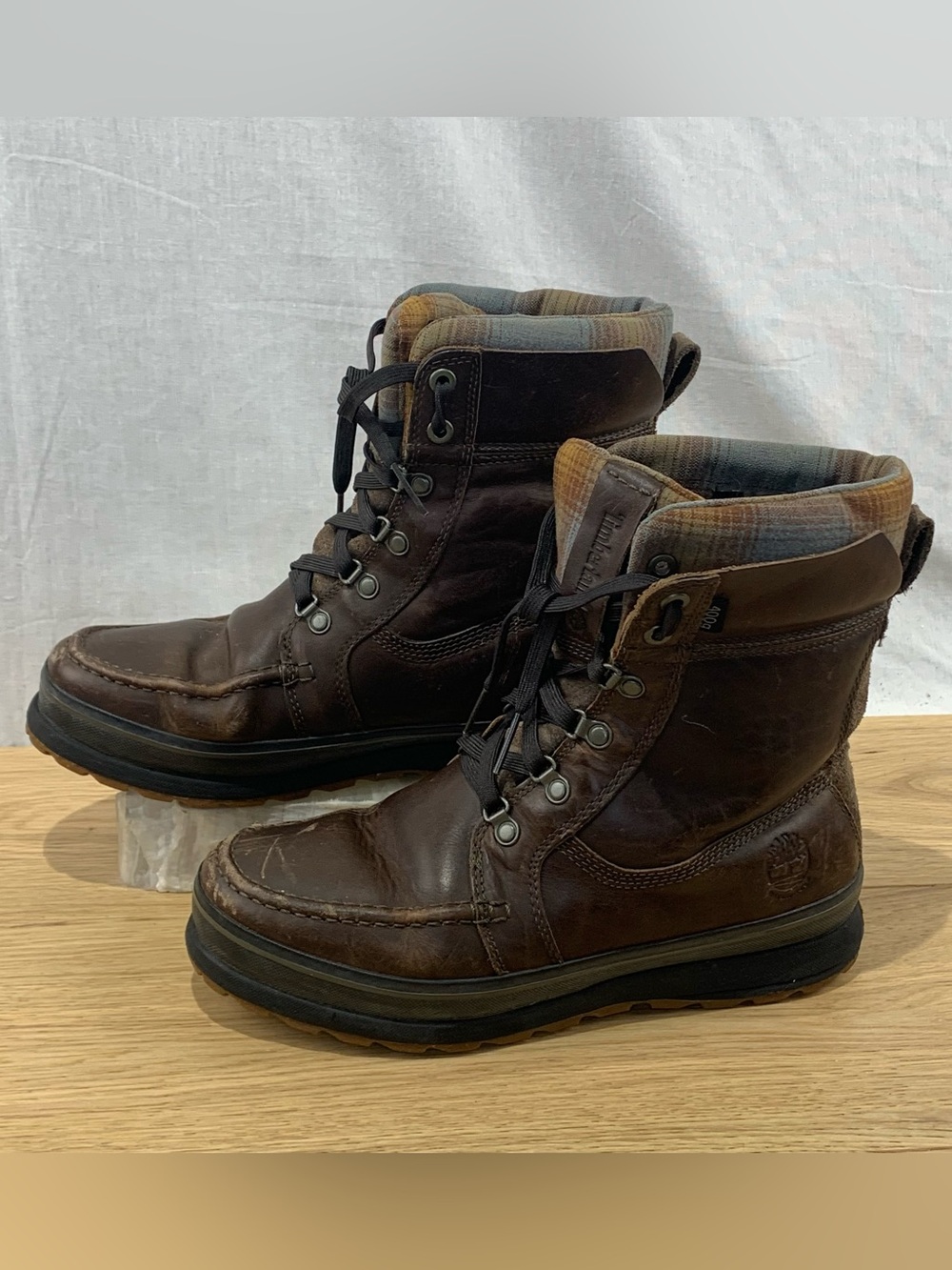 Timberland Schazzberg High Men's Boots Brown Leather Waterproof Insulated Sz 8.5